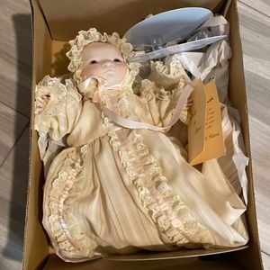 Dana Harris Vintage Porcelain doll with stand